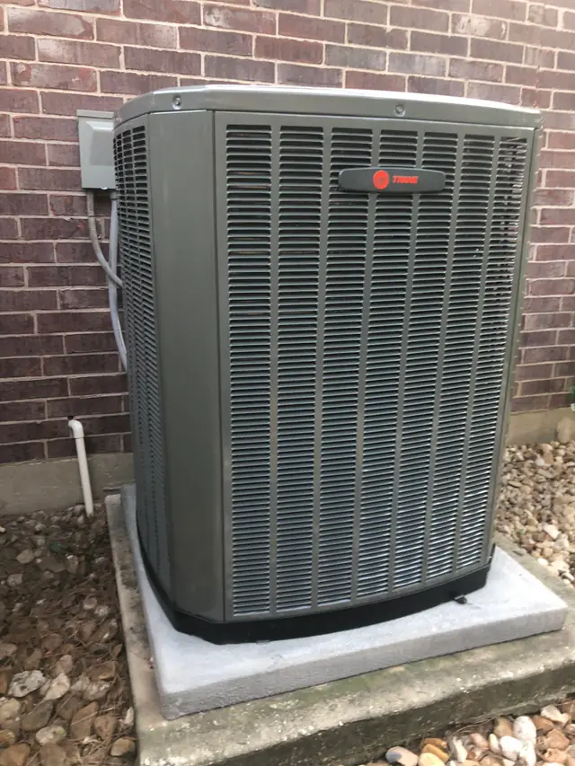 Trane condenser unit installed by The Woodlands Plumbing & Air